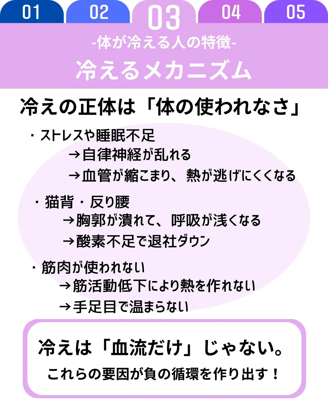 【体が冷える人の特徴】