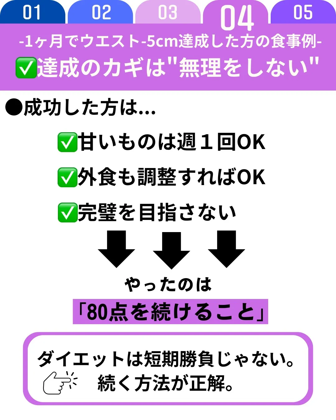 1ヶ月でウエスト−5cmを達成できた理由は、運動量よりもまず...