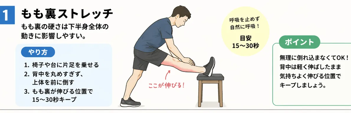 下半身ストレッチ！体の硬い男性にも続けやすい実践ガイド