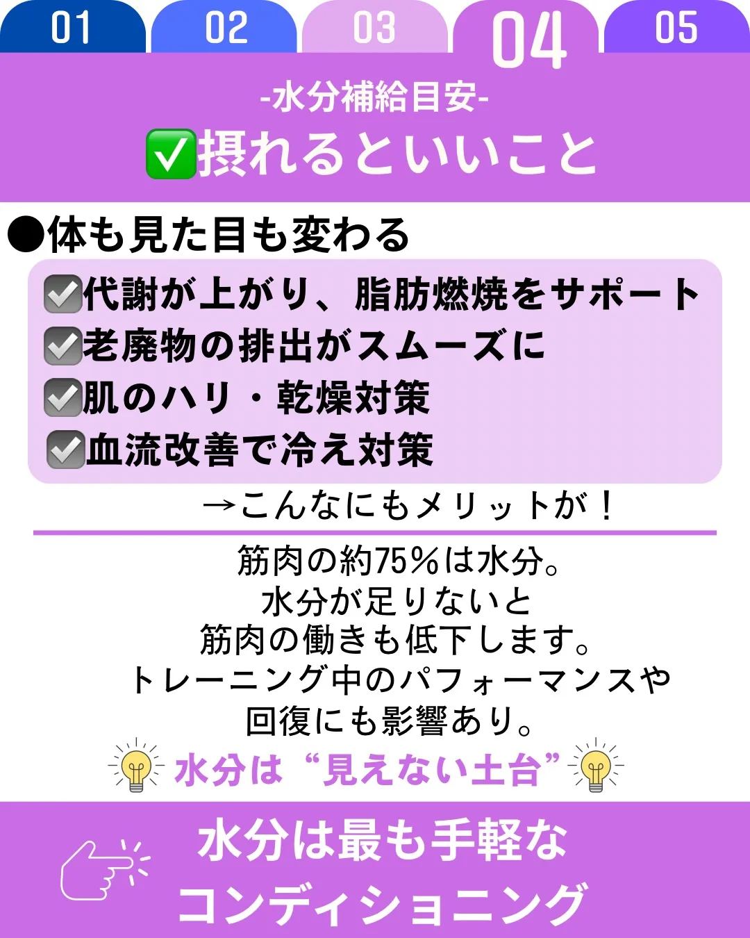補給の目安は、体重×30〜40mlが基本。