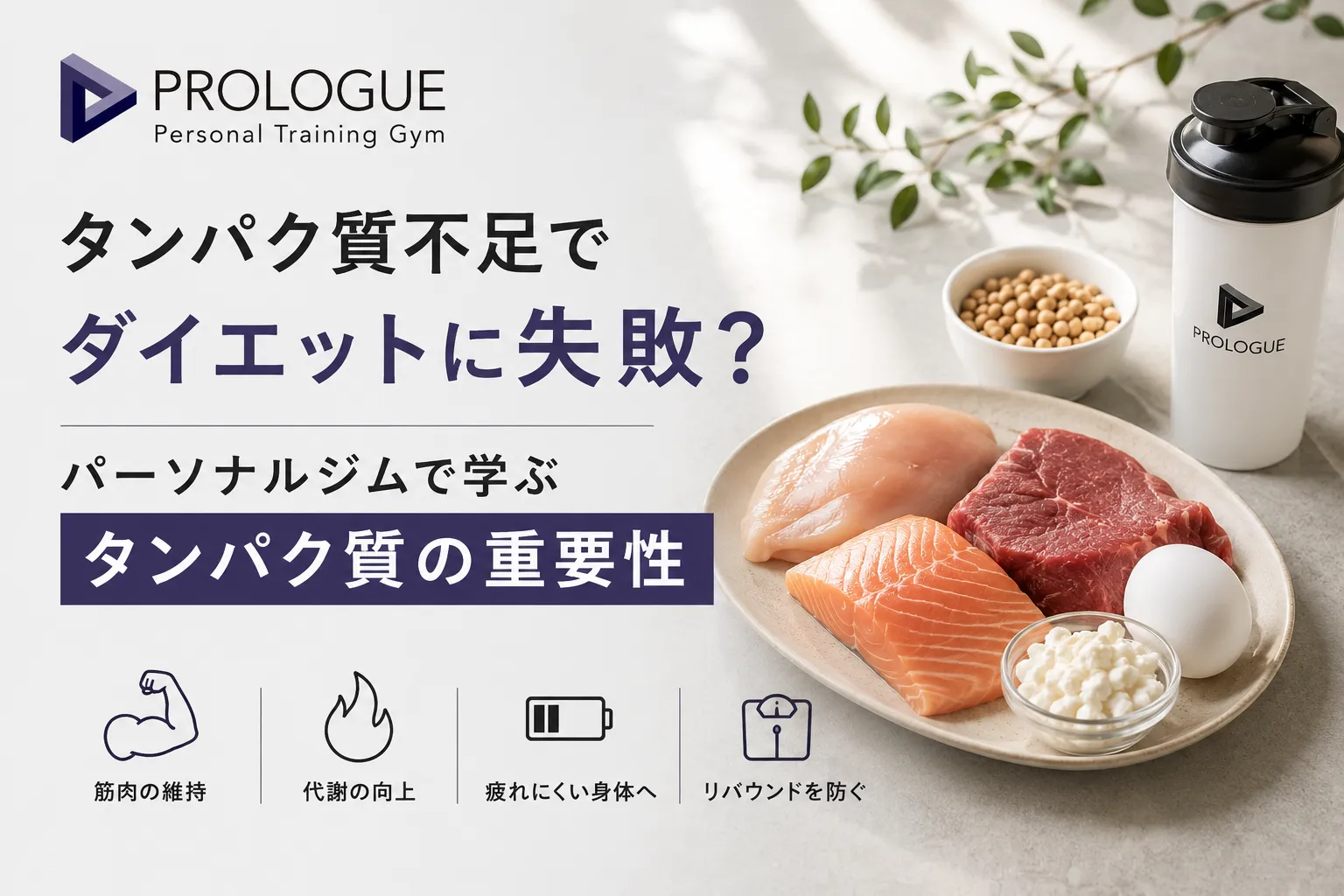 タンパク質不足でダイエットに失敗？パーソナルジムで学ぶタンパク質の重要性
