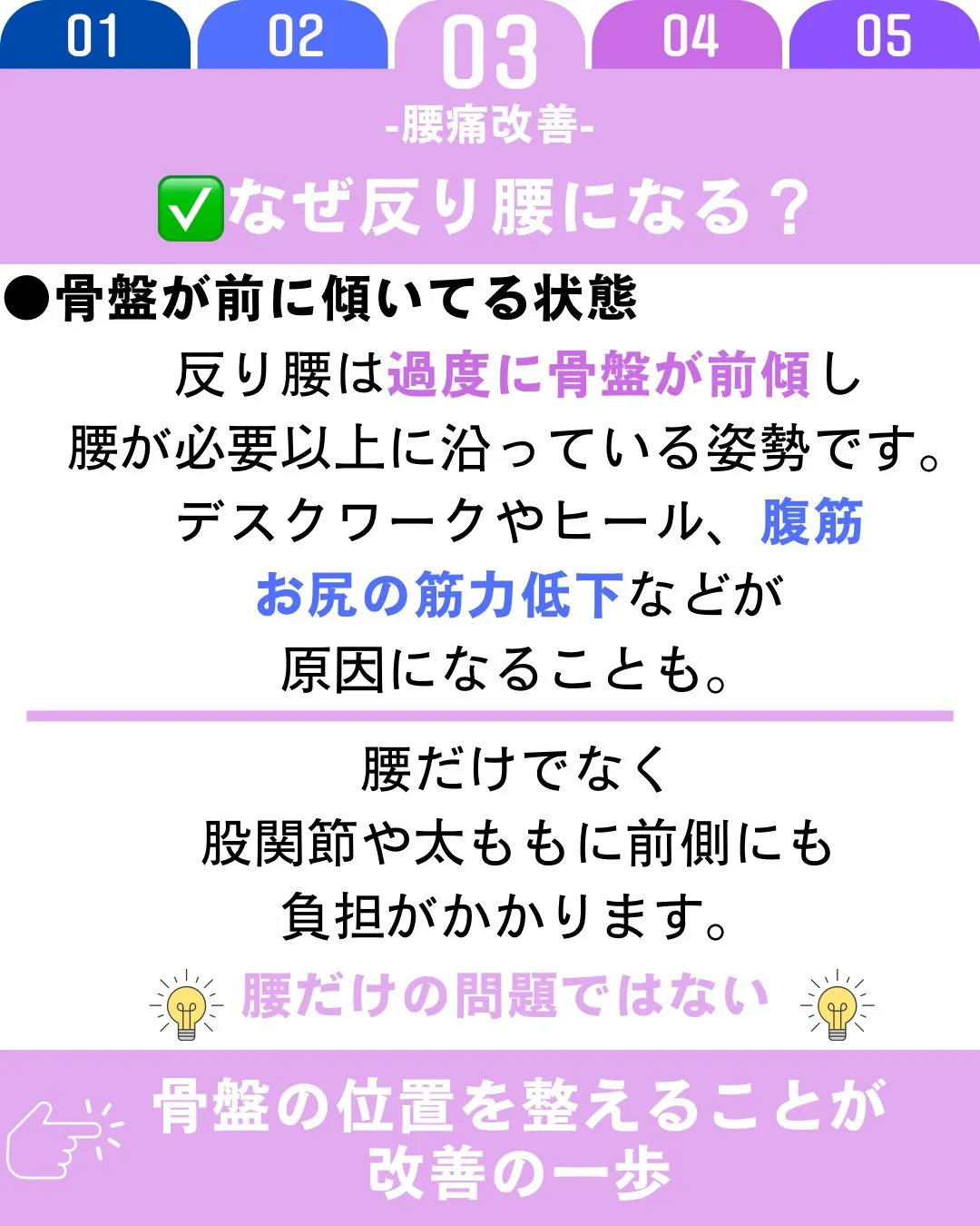 腰痛改善には、痛い部分だけを揉むのではなく、原因を見つけるこ...