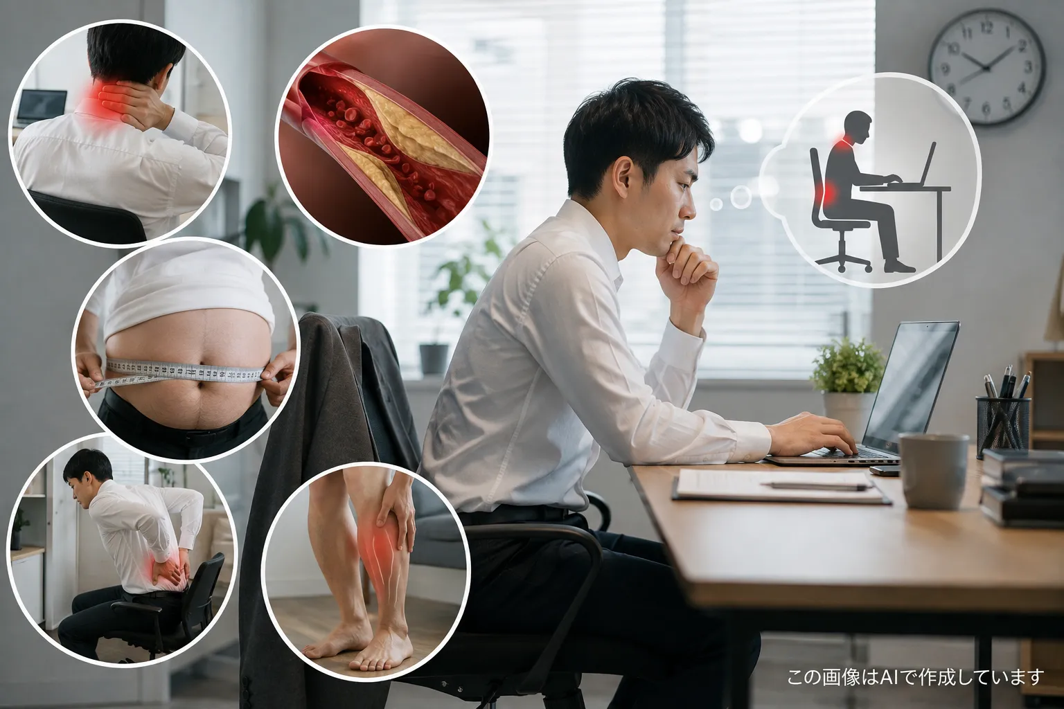 「座りっぱなし」は何が怖い?1日8時間座る生活で身体に起こること