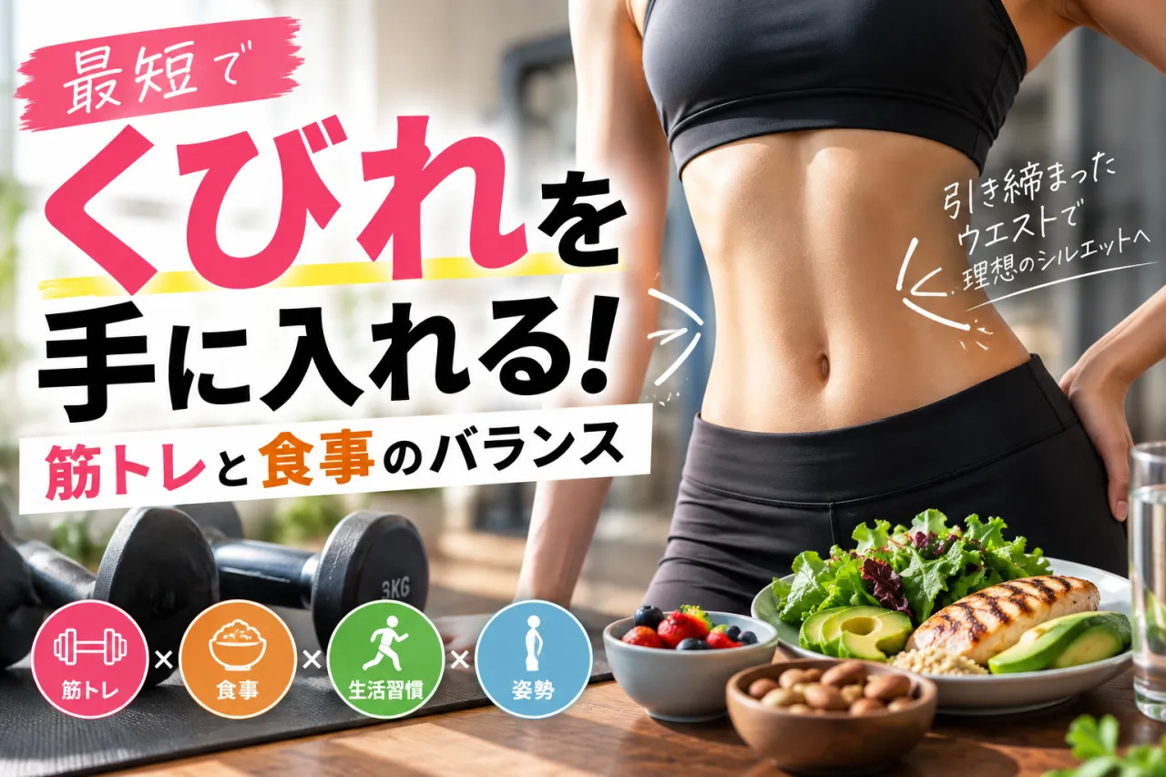 最短でくびれを手に入れる！筋トレと食事のバランス